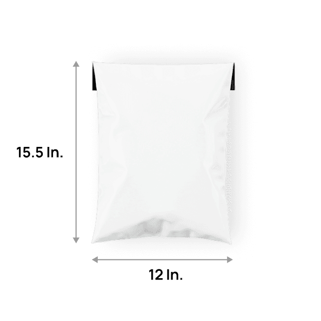 12 X 15.5 Poly Mailer - Gray Plastic Shipping Mailers