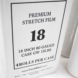 18" 80 Gauge Stretch Film - 4 Rolls / Case thumbnail 3